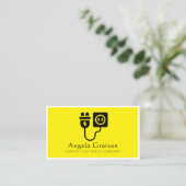 Carte De Visite Éclairage, Câblage, Électricien Professionnel (Debout devant)