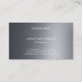 Carte De Visite Éclairage d'Argent Moderne Professionnel Glam Plaq (Dos)