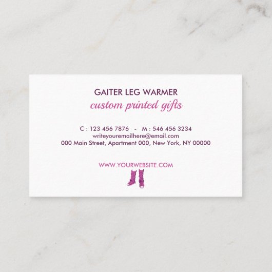 Carte De Visite Éclairage de la jambe à haut rendement (Dos)