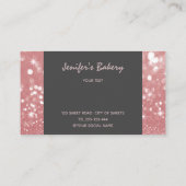 Carte De Visite Éclairage de luxe moderne gouttes de cupcake migno (Dos)