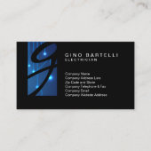 Carte De Visite Éclairage des circuits électriques Monogramme Comm (Devant)