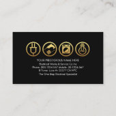 Carte De Visite Éclairage Éclairage Accueil (Dos)