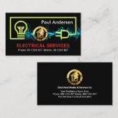 Carte De Visite Éclairage électrique - circuit d'accueil (Devant / Derrière)