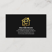 Carte De Visite Éclairage électrique Fil de maison (Dos)