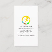 Carte De Visite Éclairage jaune minimaliste (Dos)