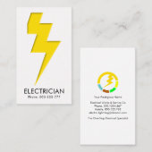 Carte De Visite Éclairage jaune minimaliste (Devant / Derrière)