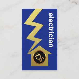 Carte De Visite Éclairage minimal simple en or chez l'électricien