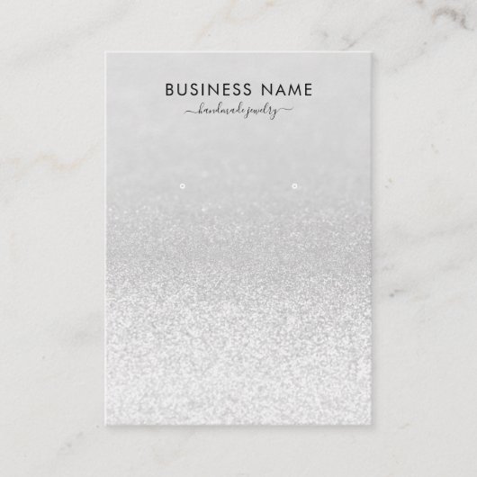 Carte De Visite Éclairage Parties scintillant Argent Écouter Écran (Devant)