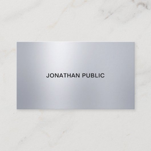 Carte De Visite Éclairage Silver Professionnel Élégant Moderne Top (Devant)