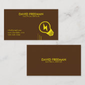 Carte De Visite Éclairage simple en ampoule électrique (Devant / Derrière)