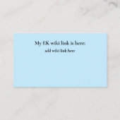 Carte De Visite Éclairé (Dos)