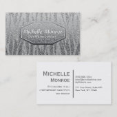 Carte De Visite Éclat argenté métallique (Devant / Derrière)