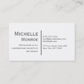 Carte De Visite Éclat argenté métallique (Dos)