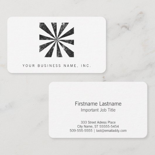 Carte De Visite Éclat (arrière - plan de style d'impression (Devant / Derrière)