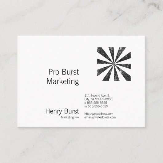 Carte De Visite Éclat (arrière - plan de style d'impression (Devant)