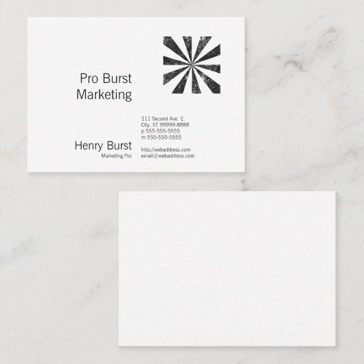 Carte De Visite Éclat (arrière - plan de style d'impression (Devant / Derrière)