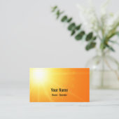 Carte De Visite Eclat brillant sur mesure orange (Debout devant)