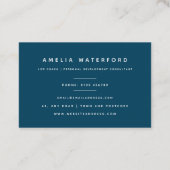 Carte De Visite Éclat Rose bleu (Dos)