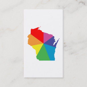 Carte De Visite éclatement de la couleur de wisconsin