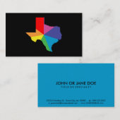 Carte De Visite éclatement de la couleur texas (Devant / Derrière)