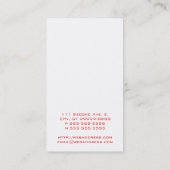 Carte De Visite Éclatez dans des flammes (inflammables) (Dos)