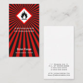 Carte De Visite Éclatez dans la conception inflammable de symbole (Devant / Derrière)