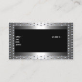 Carte De Visite Eclats en métal argenté Noir élégant Classy (Dos)