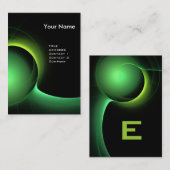 Carte De Visite ECLIPSE 2 MONOGRAM Vibrant vert noir (Devant / Derrière)