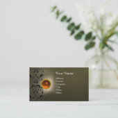 CARTE DE VISITE ECLIPSE DAMASK GEM MONOGRAMME (Debout devant)