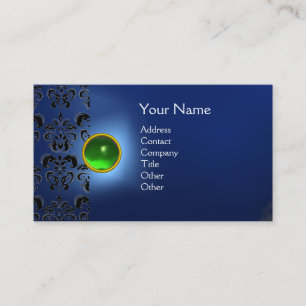 CARTE DE VISITE ECLIPSE DAMASK GEM  MONOGRAMME