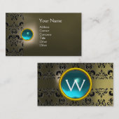 CARTE DE VISITE ECLIPSE DAMASK GEM MONOGRAMME (Devant / Derrière)