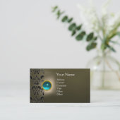 CARTE DE VISITE ECLIPSE DAMASK GEM MONOGRAMME (Debout devant)