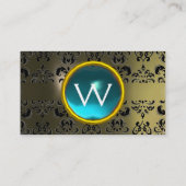 CARTE DE VISITE ECLIPSE DAMASK GEM MONOGRAMME (Dos)