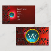 CARTE DE VISITE ECLIPSE DAMASK GEM MONOGRAMME (Devant / Derrière)