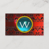 CARTE DE VISITE ECLIPSE DAMASK GEM MONOGRAMME (Dos)