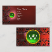 CARTE DE VISITE ECLIPSE DAMASK GEM MONOGRAMME (Devant / Derrière)