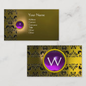 CARTE DE VISITE ECLIPSE DAMASK GEM MONOGRAMME (Devant / Derrière)