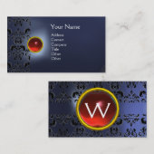 CARTE DE VISITE ECLIPSE DAMASK GEM MONOGRAMME (Devant / Derrière)