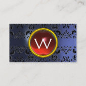 CARTE DE VISITE ECLIPSE DAMASK GEM MONOGRAMME (Dos)