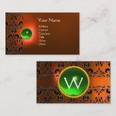 CARTE DE VISITE ECLIPSE DAMASK GEM MONOGRAMME (Devant / Derrière)