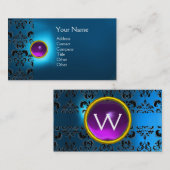 CARTE DE VISITE ECLIPSE DAMASK GEM MONOGRAMME (Devant / Derrière)