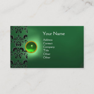 CARTE DE VISITE ECLIPSE DAMASK GEM MONOGRAS