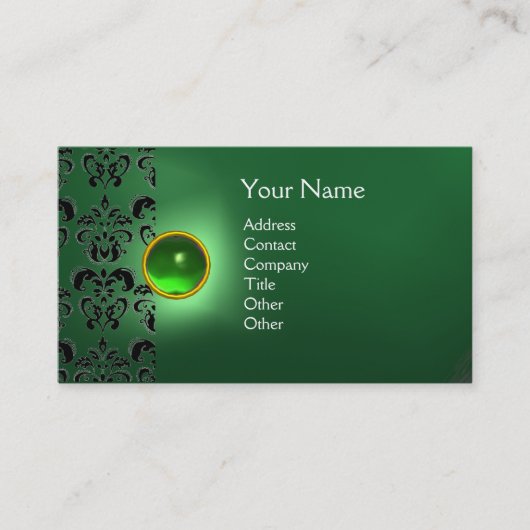 CARTE DE VISITE ECLIPSE DAMASK GEM MONOGRAS (Devant)