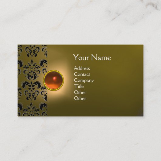 CARTE DE VISITE ECLIPSE DAMASK GEM MONOGRAS (Devant)