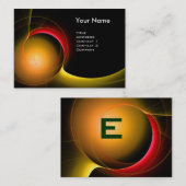 Carte De Visite ÉCLIPSE MONOGRAM Noir jaune vibrant (Devant / Derrière)