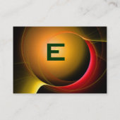 Carte De Visite ÉCLIPSE MONOGRAM Noir jaune vibrant (Dos)
