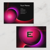 Carte De Visite ECLIPSE MONOGRAM Noir rose violet vibrant (Devant / Derrière)