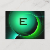 Carte De Visite ÉCLIPSE MONOGRAM Vert noir vibrant (Dos)