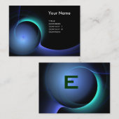 Carte De Visite ECLIPSE MONOGRAM Vibrant noir bleu (Devant / Derrière)