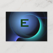 Carte De Visite ECLIPSE MONOGRAM Vibrant noir bleu (Dos)